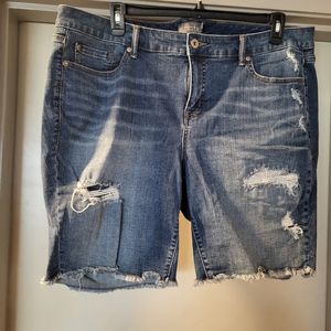 Torrid Bermuda denim shorts